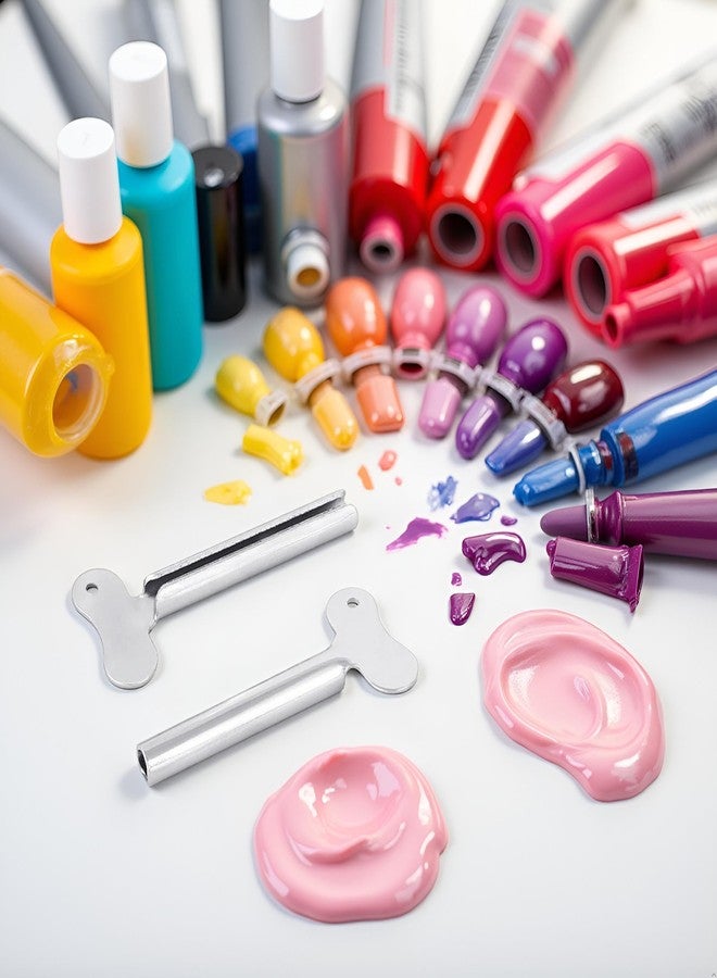 Myuiao 2 Pcs Tube Toothpaste Squeezer Keys Metal Hair Dye Color Key Roller Dispenser Tool Durable Processing for Paint, Cream, Cosmetic and Hair Dye - Image 5