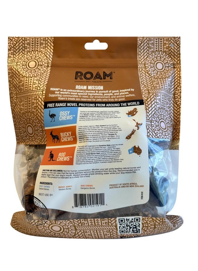 ROAM Exotic Variety Pack Adult Dog Treat Chews - Ostrich, Venison & Kangaroo Chews for Dogs, Dog Chews for Medium to Aggressive Chewers - Image 2