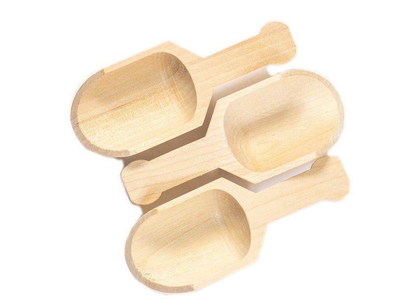 Perfectware PW Scoop 4-10 Mini Wooden Scoops, 0.25" Height, 0.25" Width, 4" Length (Pack of 10), Small,Beige - Image 5