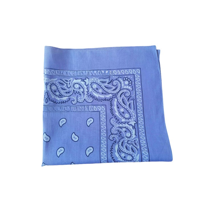 Cotton 74GSM Paisley Bandana HipHop Unisex Purple (Cotton 90GSM) 