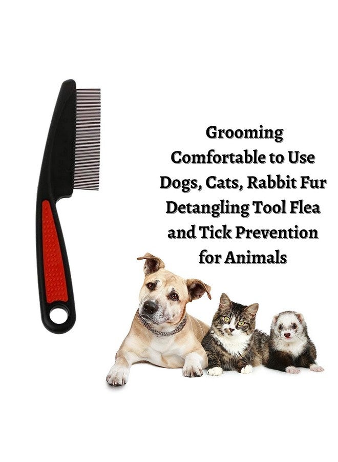 Pet Grooming Combo 4-Piece Kit For Dogs And Cats - Nail Clipper, Self-Cleaning Slicker, Massaging Glove, Stainless Steel Flea Comb - Image 3