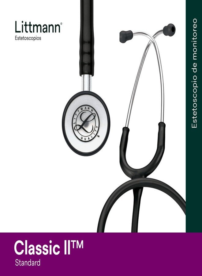 Littmann 3M Littmann Classic II Infant Stethoscope, 2114, Stainless Steel Chestpiece, 28" Black Tube - Image 2
