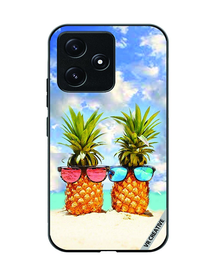 VR CREATIVE Protective Case Cover For Xiaomi Poco M6 Pro 5G Pineapple Design Multicolour - Image 1