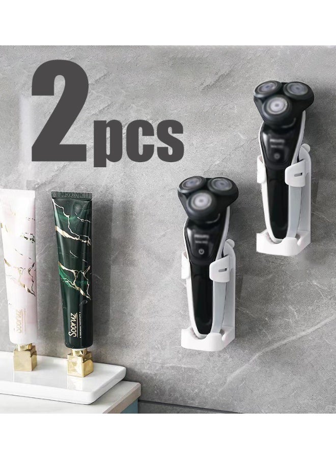 2pcs Universal Electric Shaver Holder, Self Adhesive Razor Stand, Storage Electric Shaver for Bathroom Shower Storage  - Image 1