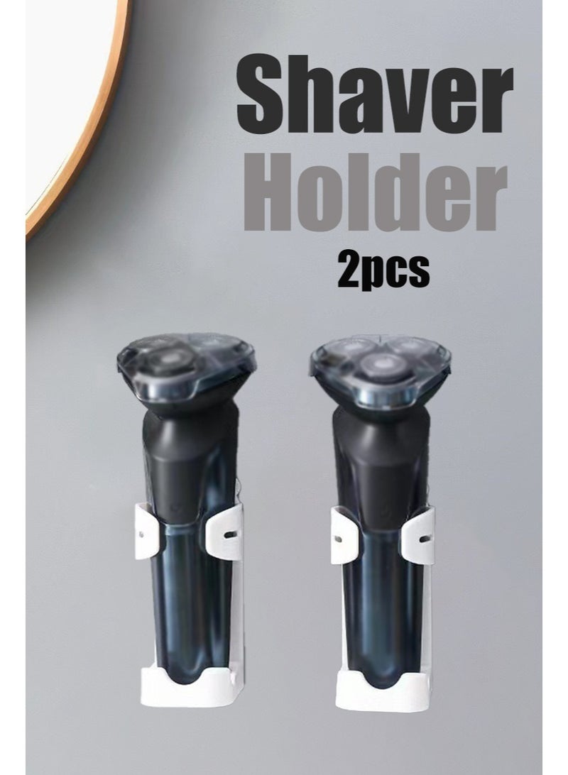 2pcs Universal Electric Shaver Holder, Self Adhesive Razor Stand, Storage Electric Shaver for Bathroom Shower Storage  - Image 2