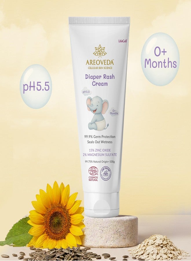 AreoVeda Diaper Rash Cream (50 gm), Suitable for newborns & babies, 15% Zinc Oxide, Prevents & Soothes Rashes from Day 1, Relieves Itchiness & Discomfort - Image 2