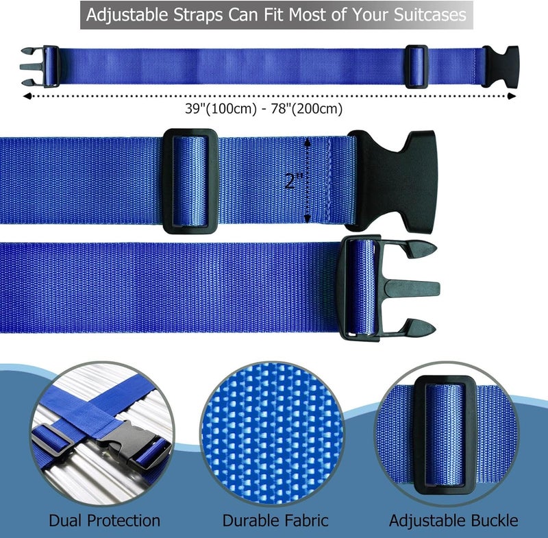 0TO6 Adjustable Travel Luggage Strap – 2 Metre Nylon Belt for Suitcases & Backpacks – Heavy-Duty Packing Strap with Quick-Release Buckle - Image 3