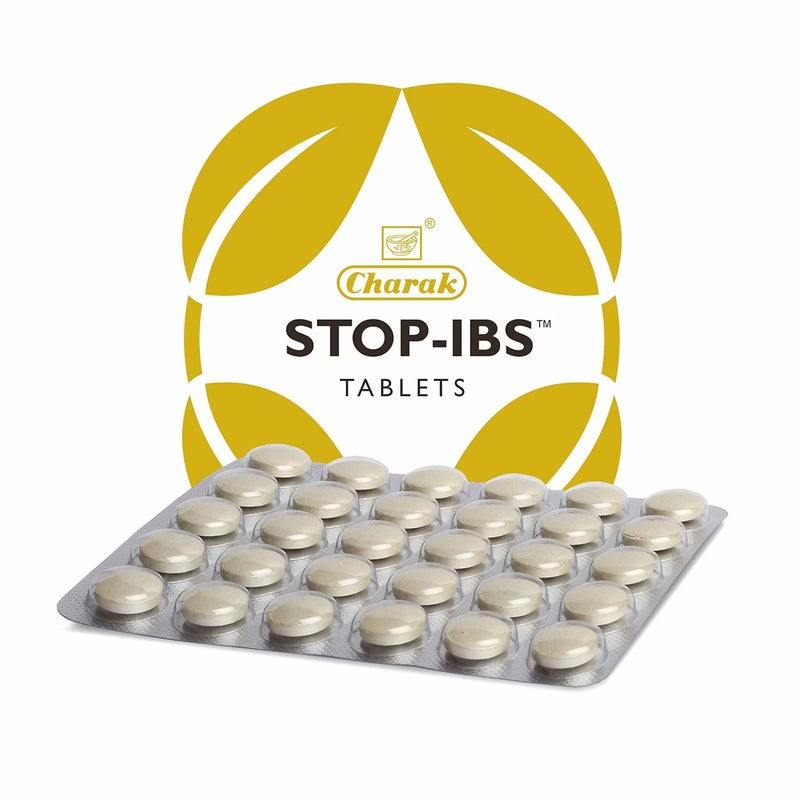 Charak Pharma Stop-IBS Tablet for Relief in Irritable Bowel Syndrome & Relieves Abdominal Gases | Healing Herbs Sunthi, Bilva & Musta (30 tablets) - Image 1