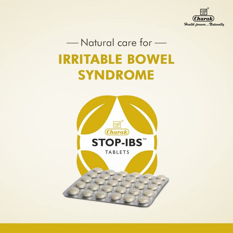Charak Pharma Stop-IBS Tablet for Relief in Irritable Bowel Syndrome & Relieves Abdominal Gases | Healing Herbs Sunthi, Bilva & Musta (30 tablets) - Image 2