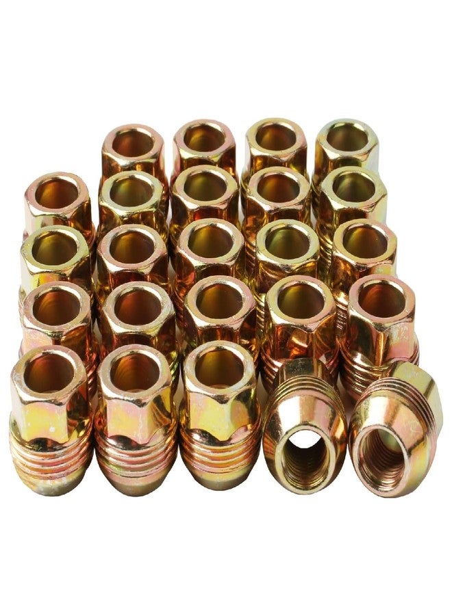 Reeauto Set of 24, M14x1.5 OEM Factory Wheel Lug Nuts Replacement for Sliverado Sierra 1500 Yukon Avalanche Suburban Express 1500 C1500 K1500 Escalade Traverse Yukon 14mmx1.5 Studs with 6 Lug or 5 Lug Wheel - Image 1