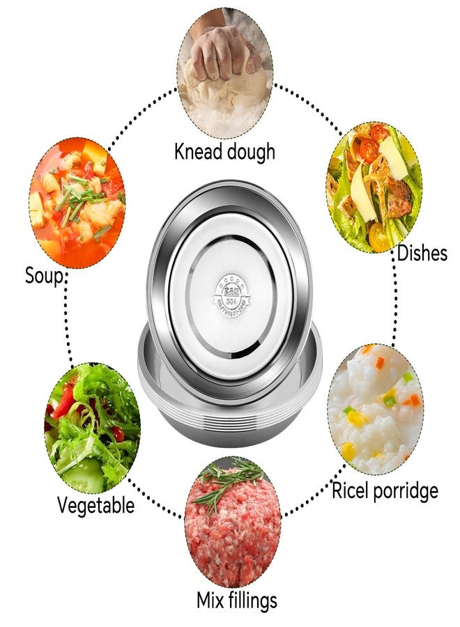 Enjamyo 304 Stainless Steel Round Plates,Dinner Plates Dish,9 Inch Metal Camping Plates for BBQ,Snack,Salad,Appetizer,Fruit,Cookies,Pack of 6 - Image 5