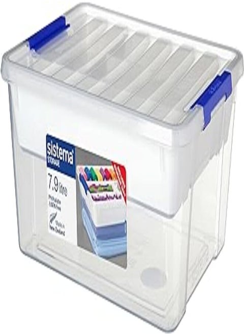 Sistema 70078-02 Home Collection All-Purpose Plastic Storage Container with Organizing Tray and Lid, 8.35 Quart