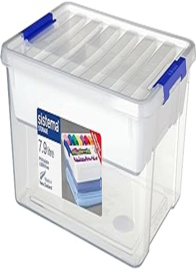 Sistema 70078-02 Home Collection All-Purpose Plastic Storage Container with Organizing Tray and Lid, 8.35 Quart
