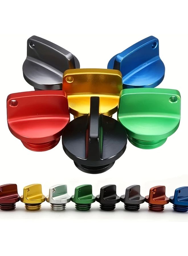 Red Aluminum Alloy Universal Oil Screw Cap For Motorcycle Bike Scooter Fuel Cover - Image 3