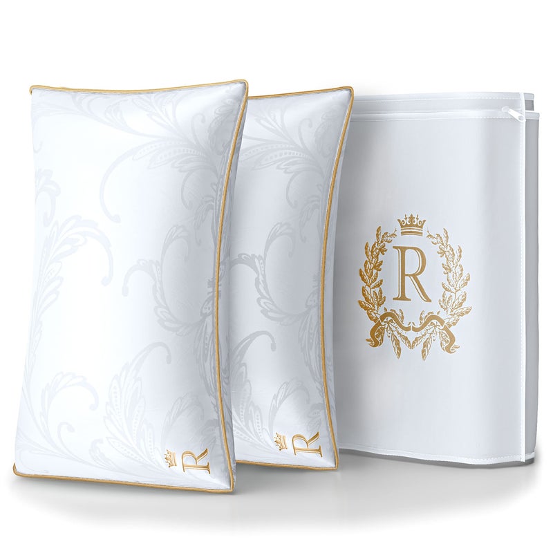 Royal Therapy Pillows Standard Size Set of 2 (20x26 in), Alternative Goose Down Pillows, Adjustable Standard Pillow, All Sleepers, Side Sleeper Pillow - Image 1