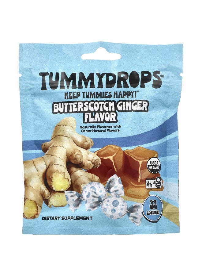TUMMYDROPS Tummydrops, Butterscotch Ginger, 33 Lozenges - Image 1