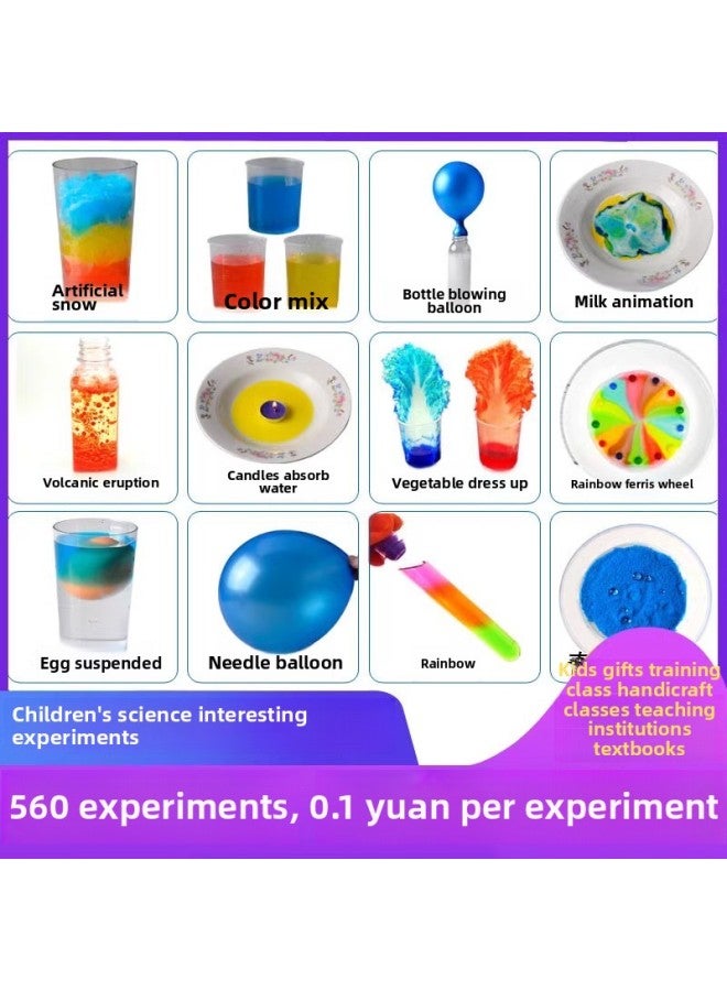 Science Small Experiment Supplies Big Gift Bag Primary School Students Grade Three Four Children Physical Chemistry Experiment Suit Materials-Specifications:【Getting Started】 Balloon Backlash Trolle  - Image 2