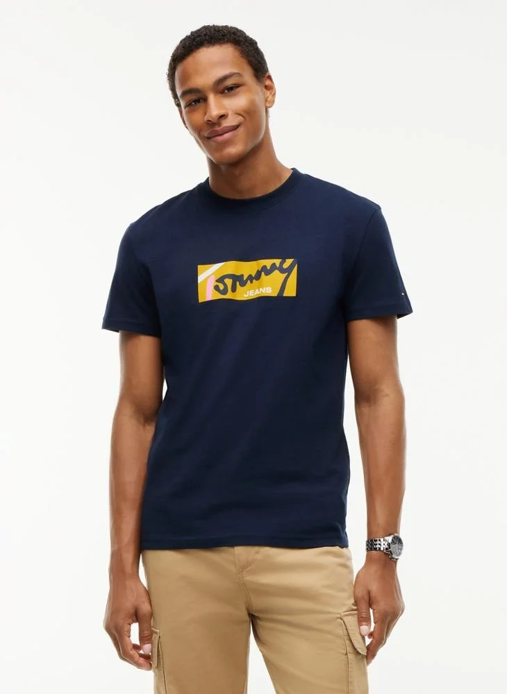 Tommy Jeans Signature Logo Graphic Crew Neck T-Shirt