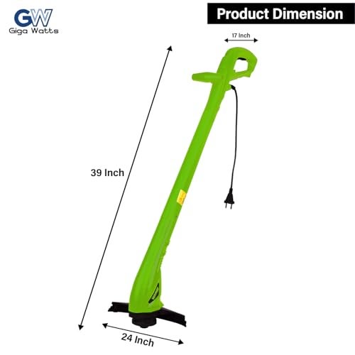 GIGAWATTS 250W Corded Grass Trimmer 22cm Cutting Diameter Portable Electric String Cutter Machine with Twin Line Bump Feed Spool Compatible with 1 mm Trimmer-Line for Lawn Edges Trimming Garden Patio - Image 3