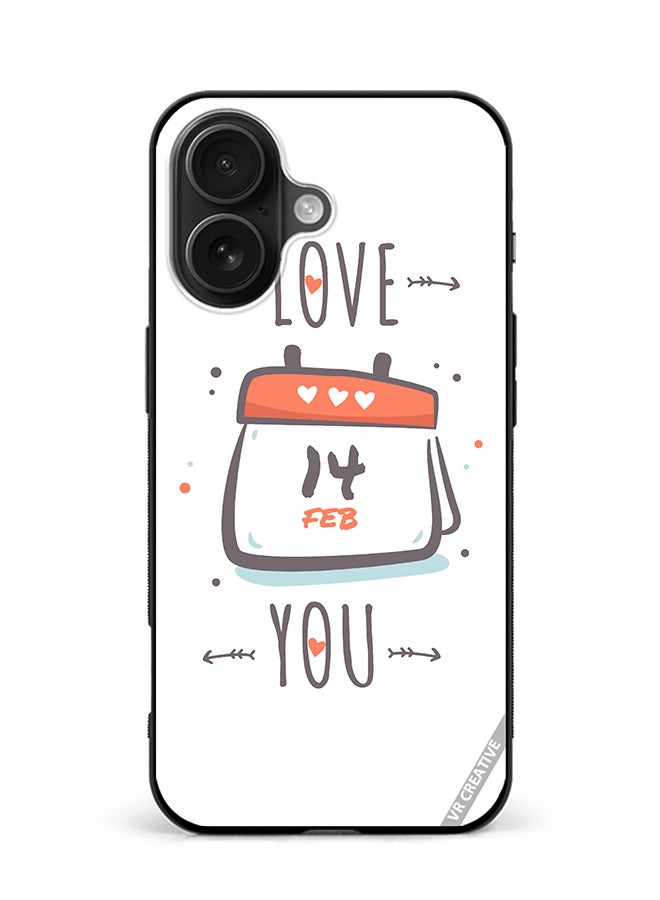 VR CREATIVE Protective Case Cover For Apple iPhone 16 I Love You Design Multicolour