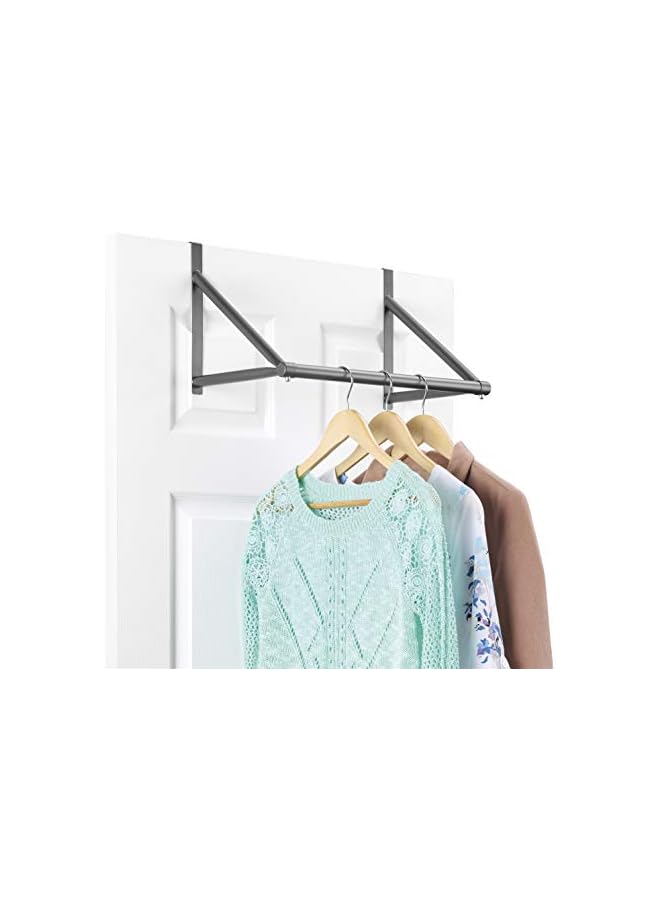 Whitmor Over The Door Black Clothes Hanger, 18 x 10 Inches, Holds Up To 20 Pounds, Ideal For Bedroom, Bathroom, Closet - Image 4