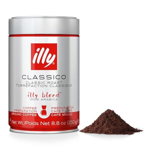 Illy Classico Ground Drip Coffee Medium Roast Classic Roast With Notes Of Chocolate  Caramel 100 Arabica Coffee No Preservatives 88 Ounce Pack Of 1 - Image 1