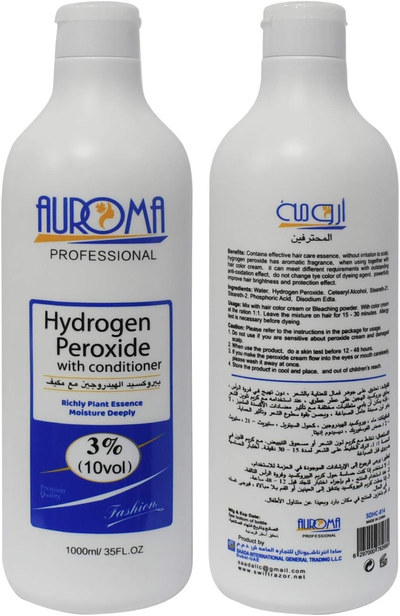 Auroma Professional Hydrogen Peroxide 3% with Conditioner  1000 ML