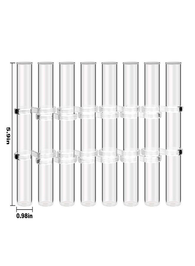DUZFOREI مجموعة DUZFOREI من 8 قطع من مزهريات أنابيب الاختبار، مزهريات زجاجية مزخرفة للزهور، مزهريات زهور مفصلية، أنابيب اختبار مفصلية للبراعم، مزهريات، محطة تكاثر، حامل نباتات، أنابيب لتزيين المنزل والشرفة وحفلات الزفاف - Image 4