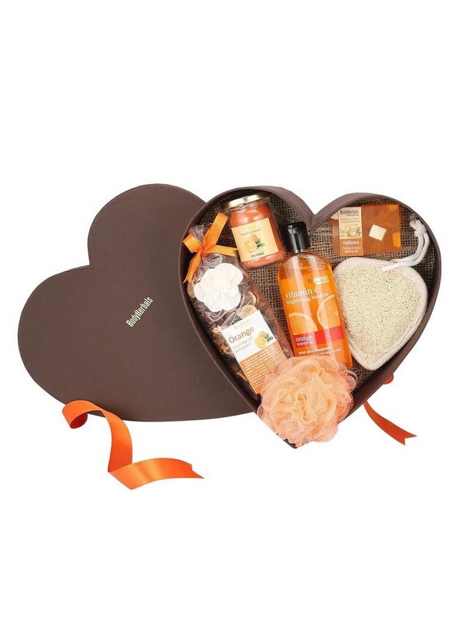 BodyHerbals Orange Surprise Bath & Body Care Gift Set For Women And Men| Skin Care Gift Kit & Spa Accessories | Gift Box Hamper For Couple| 6 Pcs| Luxury Gift For Birthdays, Anniversaries, Christmas And Special Celebrations| 100 % Vegan - Image 1