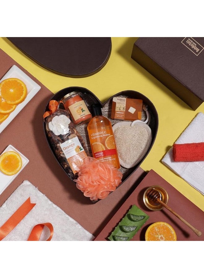 BodyHerbals Orange Surprise Bath & Body Care Gift Set For Women And Men| Skin Care Gift Kit & Spa Accessories | Gift Box Hamper For Couple| 6 Pcs| Luxury Gift For Birthdays, Anniversaries, Christmas And Special Celebrations| 100 % Vegan - Image 3