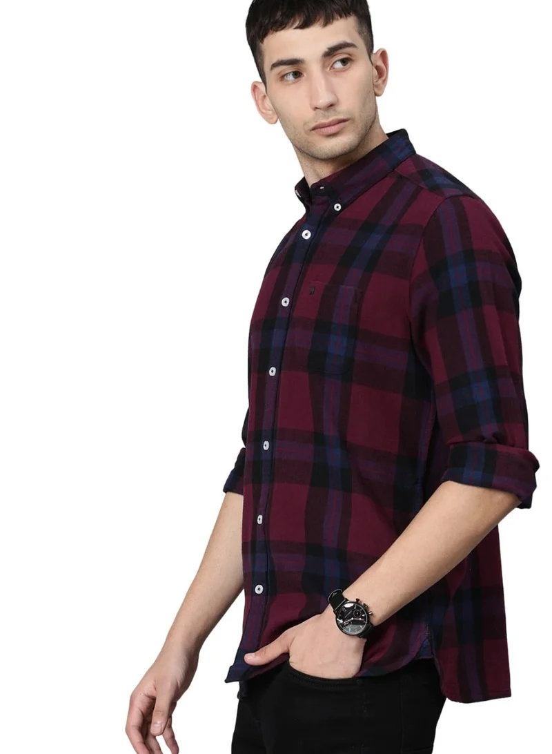 THE BEAR HOUSE  Men's Cotton Shirt | Casual & Formal Long Sleeve Slim Fit | Classic Button-Down, Office & Everyday Wear, Comfortable & Breathable Fabric for Men | Best Price UAE