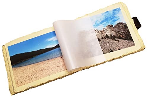 Rustic Ridge Leather Small Vintage Leather Photo Album with Buckle Closure - Scrapbook Style Pages, Gift Box Included - Holds 100 4x6 or 5x7 Photos - Coffee Table Album, Memory Book - Image 5