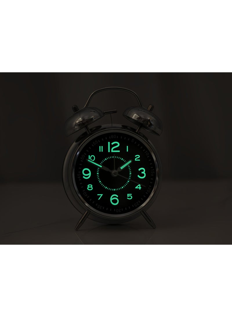 ساعة منبه معدنية عالية جدا تصدر صوتا عاليا للاستيقاظ، طاولة بجانب السرير، منبه ميكانيكي على الطراز الأوروبي - Image 3