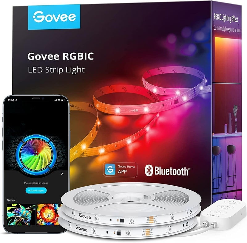جوفي شريط إضاءة LED RGBIC بطول 20 مترًا، أضواء LED ذكية لغرفة النوم، تحكم عبر تطبيق البلوتوث، ألوان متعددة DIY على خط واحد، مزامنة الموسيقى [فئة الطاقة G] - Image 1