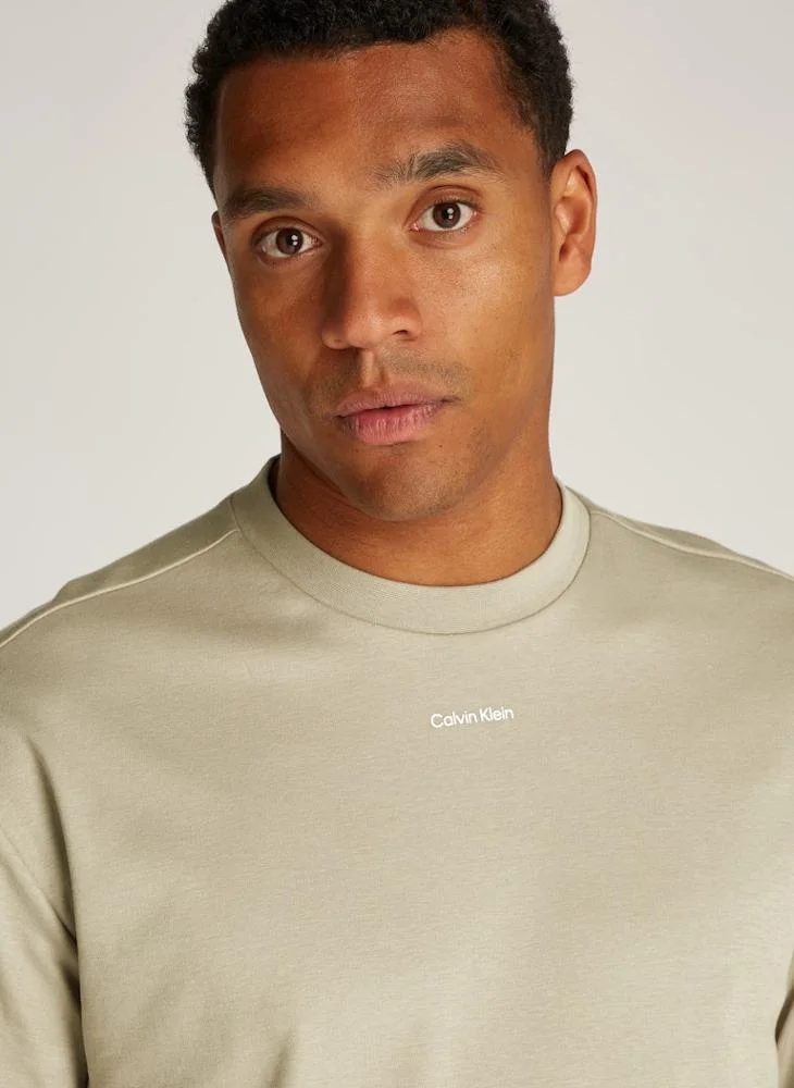 CALVIN KLEIN Logo Crew Neck Interlock T-Shirt