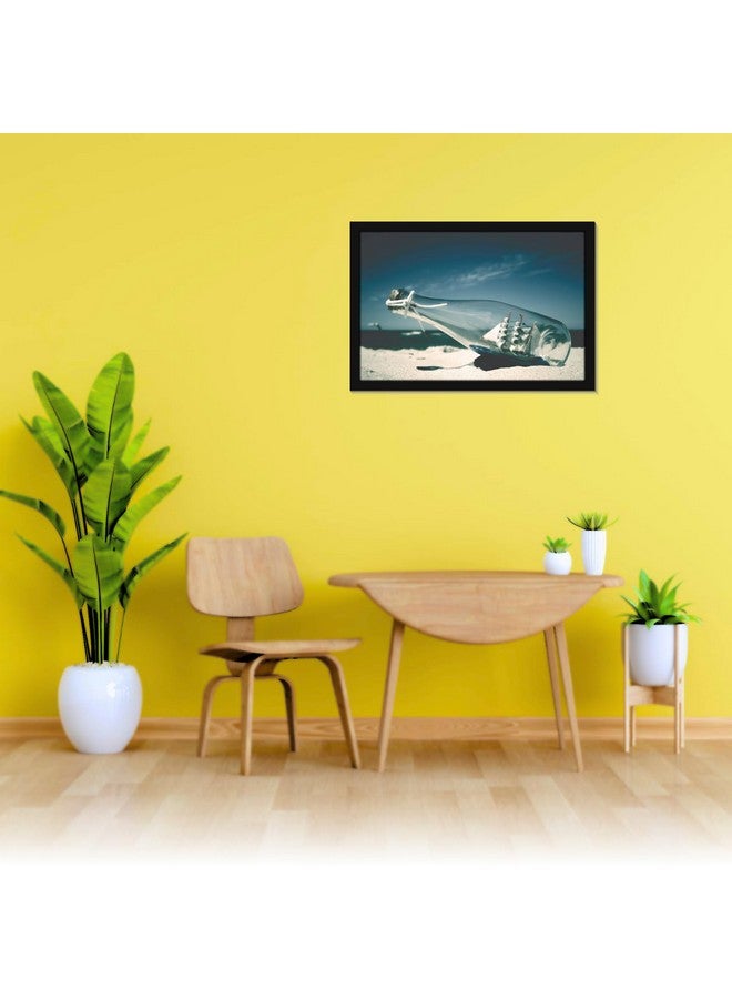 Mad Masters Ship In Ocean Scenery Painting Aesthetic Hanging Photo Frame Decorative Item Home Decoration and Wall Decor for Living Room and Bedroom (MM 1323, 12x18 Inch, Paper, With Plexi Glass) - Image 5