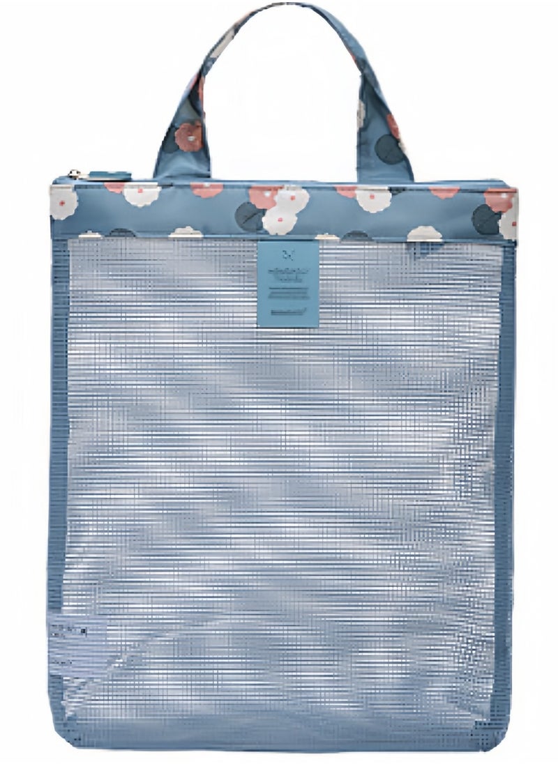 DRAVEN - GG - Beach Bag  Travel Toiletry Bag Make Up Bags Foldable Handy Pouch for Sport Beach Swimming Pool Family Picnic Shopping Transparent Portable Polyester Summer Useful Bag - Image 1