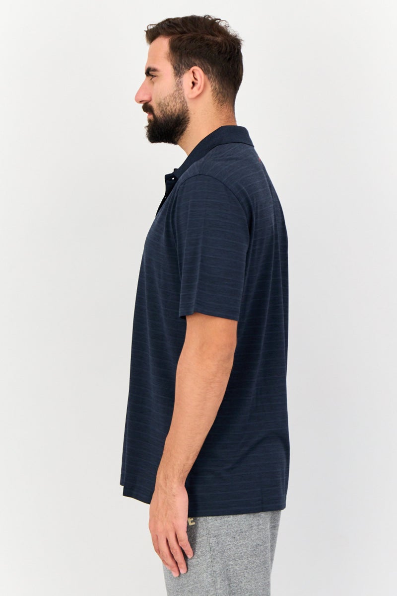 Greg Norman Men Sportswear Fit Micro Stripe Short Sleeve Training Polo Shirt, Multicolor  - Image 4