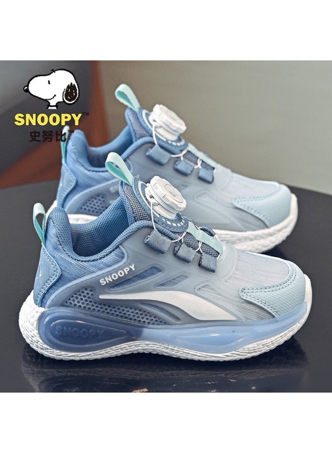 Snoopy Kids Uni Lightweight Running Shoes Casual Soft Sole Sports Shoes 0031 Light Blue Size 29