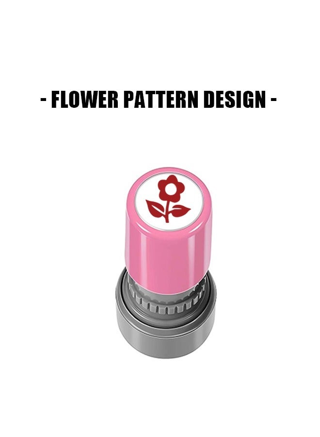 Teacher Self Inking Stamps, Cartoon Flower Reward Stamps Praise Stickers Teacher Motivational Comments Stamp (Pink+Grey) - Image 4