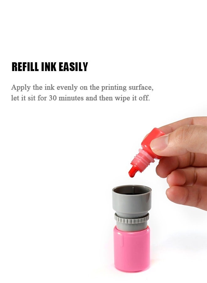 Teacher Self Inking Stamps, Cartoon Flower Reward Stamps Praise Stickers Teacher Motivational Comments Stamp (Pink+Grey) - Image 3