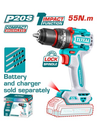 TOTAL Impact driver, 20 volt, brushless, 55 Newtons (without battery and charger), from Total, model TIDLI205581 - pzsku/ZFCC0F0037FB5ECB54258Z/45/_/1737985651/9d18d258-a417-4e44-ae30-88d241a9101b