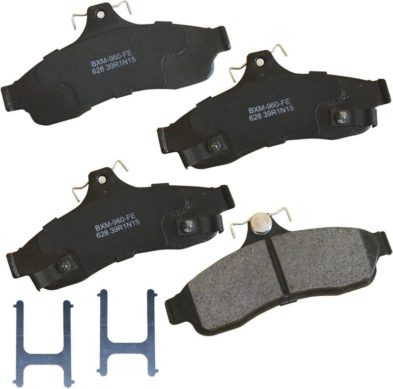 Bendix وسادات فرامل خلفية شبه معدنية SBM628 الممتازة لسيارة شيفروليه كابريس 1996-1994، إمبالا 1996-1994 - Image 1