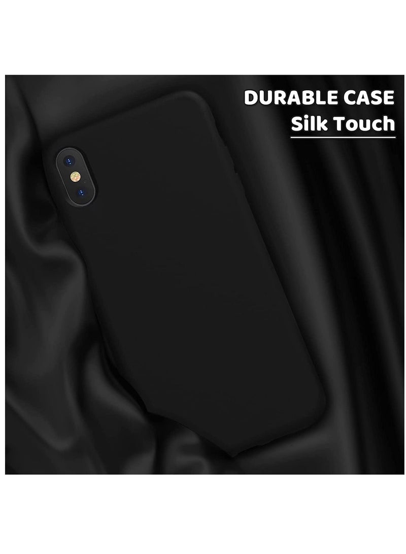 DUSALA Silicone Protective Case for iPhone X,XS - Soft Liquid Silicone Gel Slim Rubber Cover Shockproof Bumper Anti-Scratch Anti-Fingerprint (Black) - Image 2