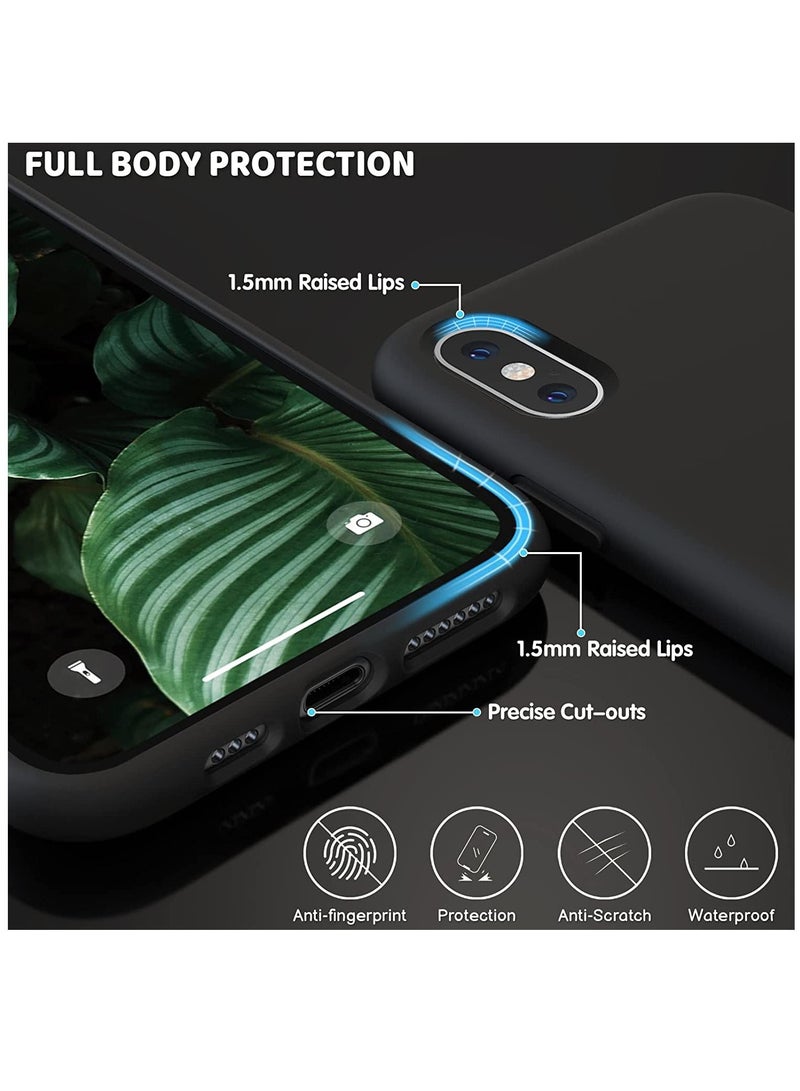 DUSALA Silicone Protective Case for iPhone X,XS - Soft Liquid Silicone Gel Slim Rubber Cover Shockproof Bumper Anti-Scratch Anti-Fingerprint (Black) - Image 4