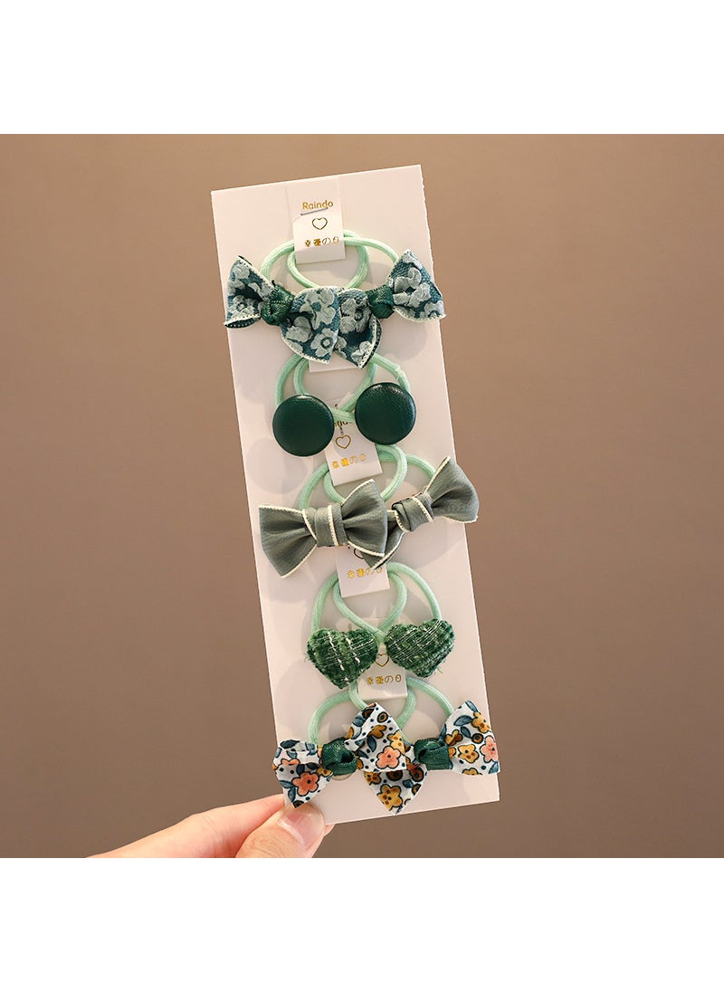 Loquat 2023 Kids Elastic Hair Bands Soft erfly Hair Ties Green bow