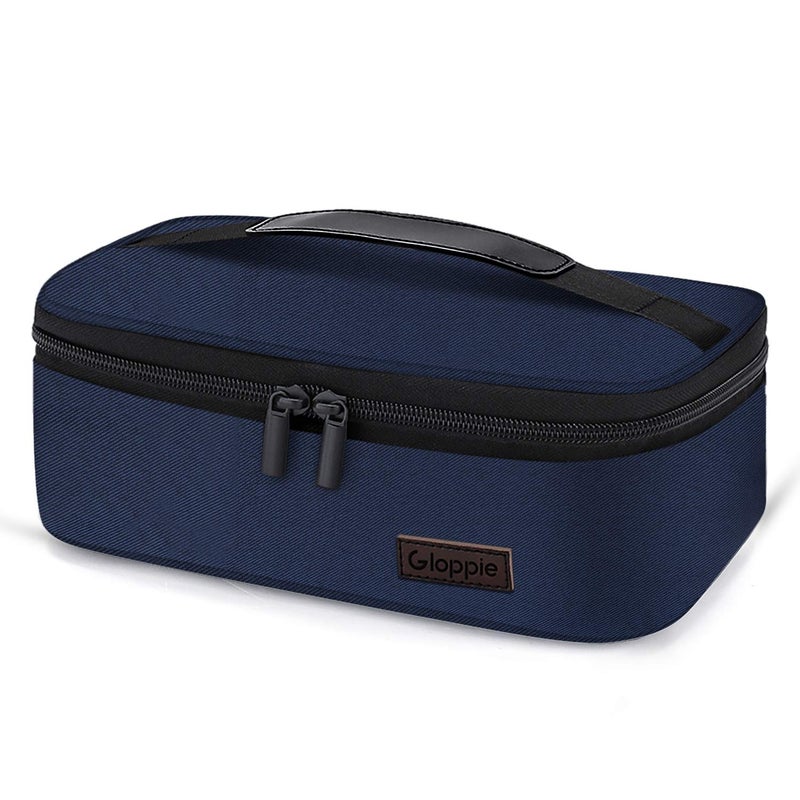 Gloppie Mini Lunchbox Small Lunch Bag for Men Women Insulated Lunch Box Thermal Lunch Boxes Adult Portable Cooler Bags Reusable Snack Bag, Blue - Image 1