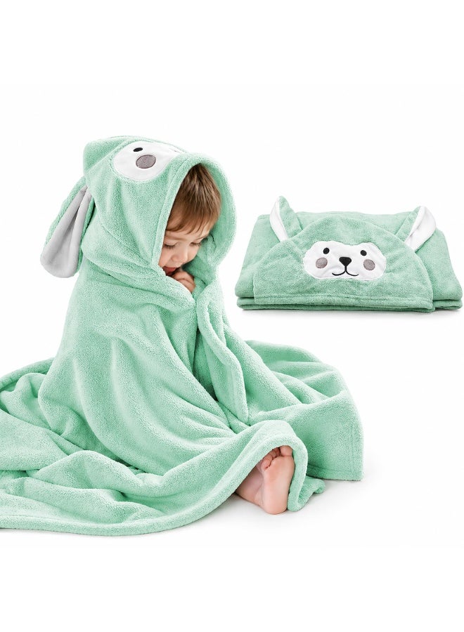 Children's Hooded Coral Fleece Towel, Super Absorbent Quick Dry Cartoon Cape, 70x140 cm - Image 1