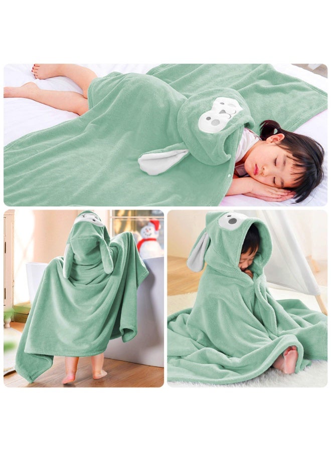 Children's Hooded Coral Fleece Towel, Super Absorbent Quick Dry Cartoon Cape, 70x140 cm - Image 4