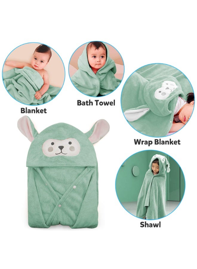 Children's Hooded Coral Fleece Towel, Super Absorbent Quick Dry Cartoon Cape, 70x140 cm - Image 5